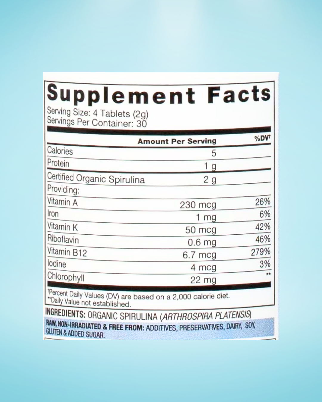 BioOptimal Spirulina Tablets