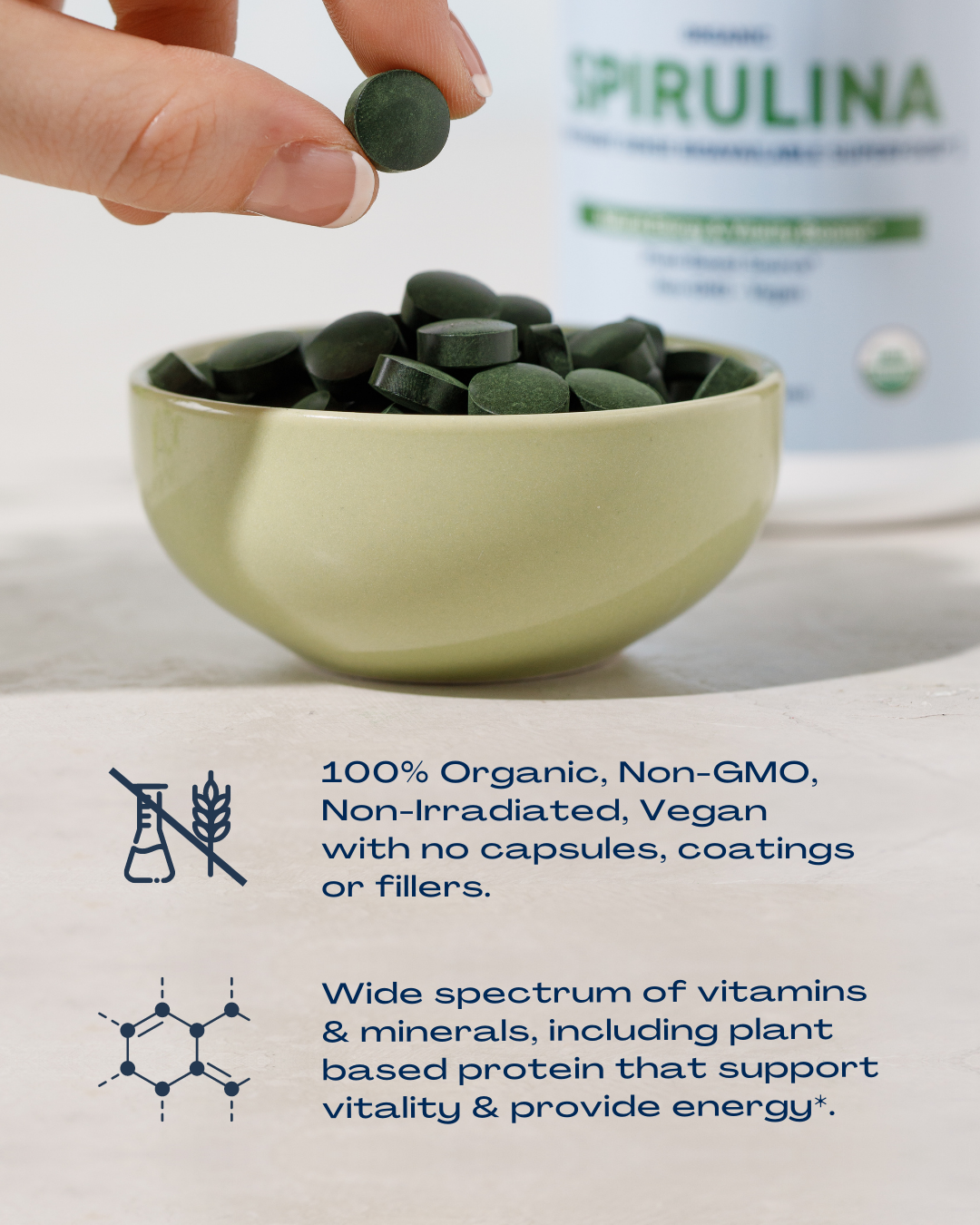 BioOptimal Spirulina Tablets