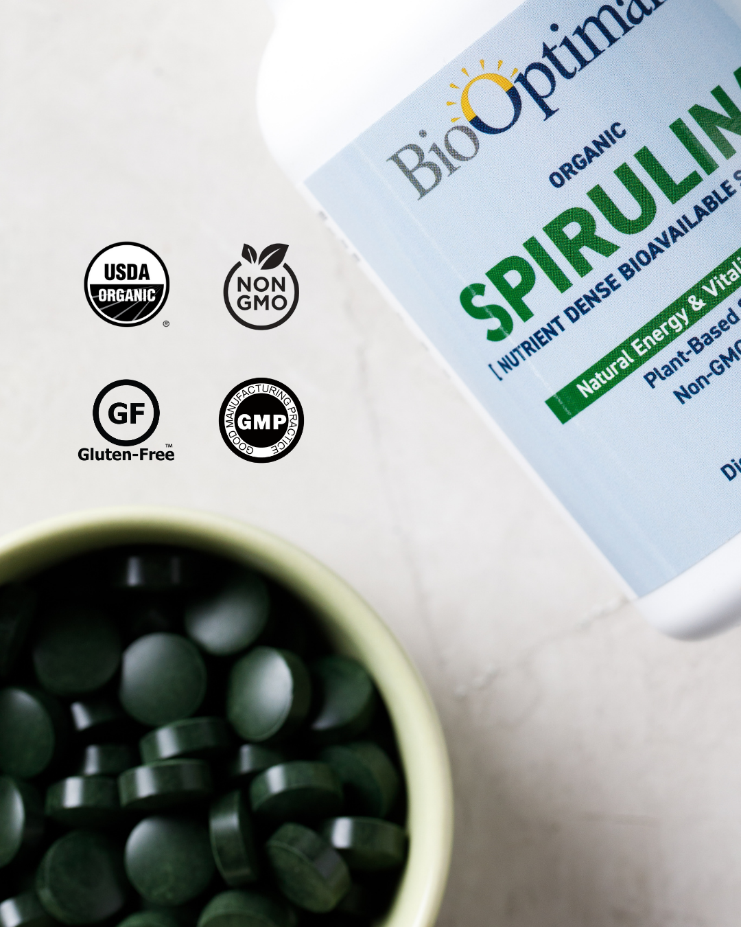 BioOptimal Spirulina Tablets