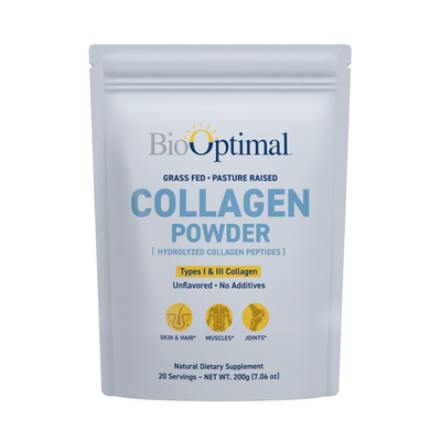 BioOptimal Collagen Powder (20 Serving) - Promotes Hair, Nail, Skin, Bone and Joint Health, Zero Sugar, Unflavored