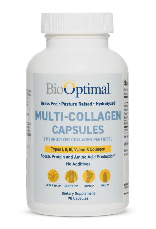 BioOptimal Multi-Collagen Supplement Capsules